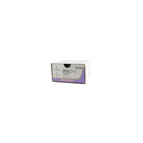 VICRYL 1 CR 12 48MM 90CM BTE36